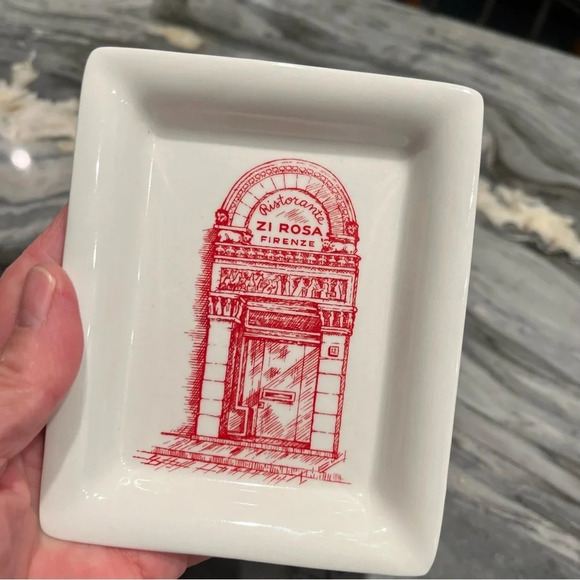Vintage Zi Rosa Restaurant Trinket Dish Tip Tray Italy - Picture 1 of 6